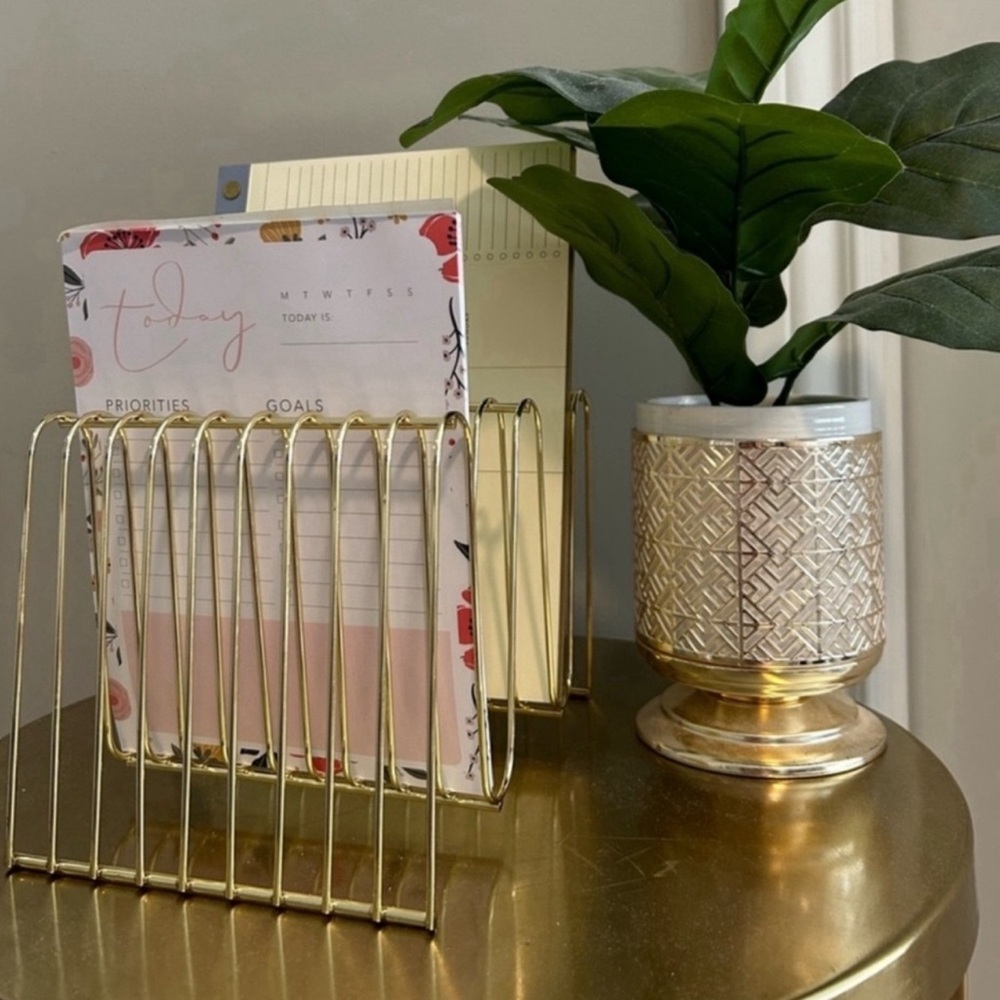 Gold Office File Holder